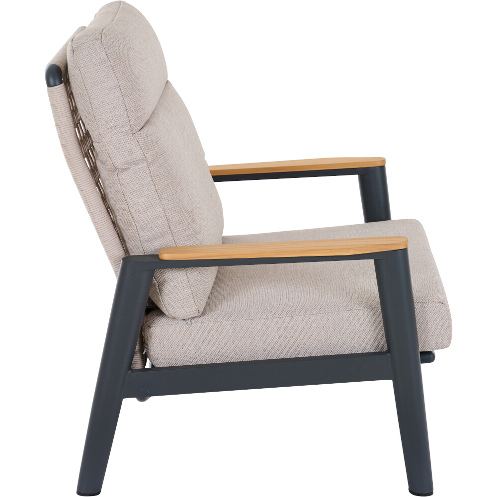 Siena Garden Lounge-Sessel CORTINA ca.B81 H62 T79 cm in Aluminium matt anthrazit Lounge-Sessel CORTINA ca.B81 H62 T79 cm in Aluminium matt anthrazit, Moebel, Stuhl, Sessel