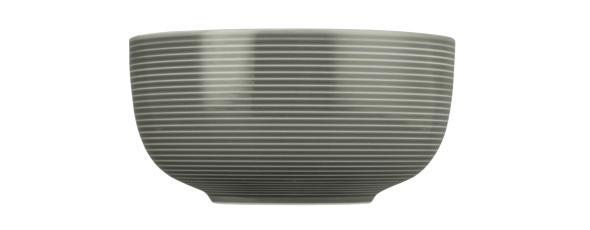 Seltmann Weiden Foodbowl 17,5cm Beat 3 Perlgrau , Schüssel, Porzellan, Graue Streifen, Tellerform, Rändelungen