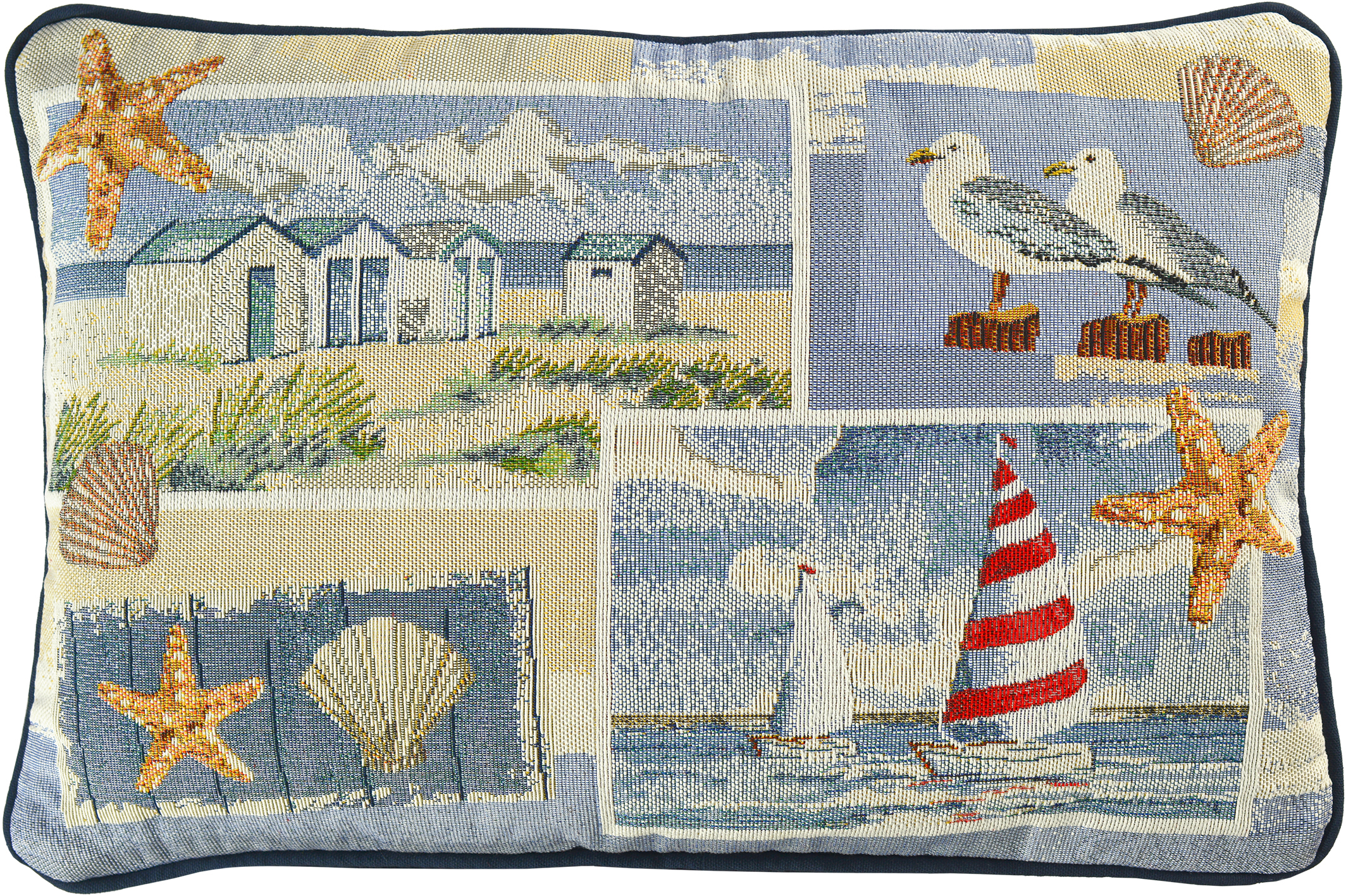 Sander Kissen gefüllt BEACH HOUSE ca. 32x48cm in Farbe original