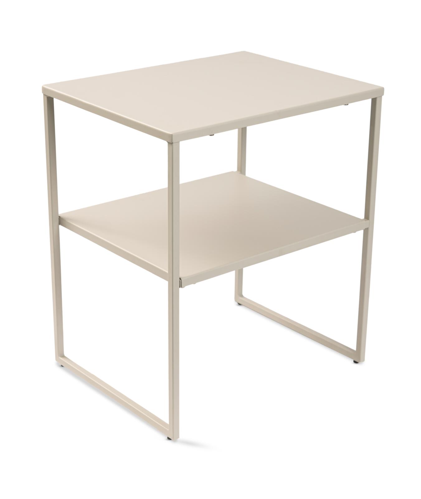 Beistelltisch TIMUR in Deckplatte Metall kaschmir, Beistelltisch, Beistell-Tisch, Metallrahmen, untere Ablage, schlicht