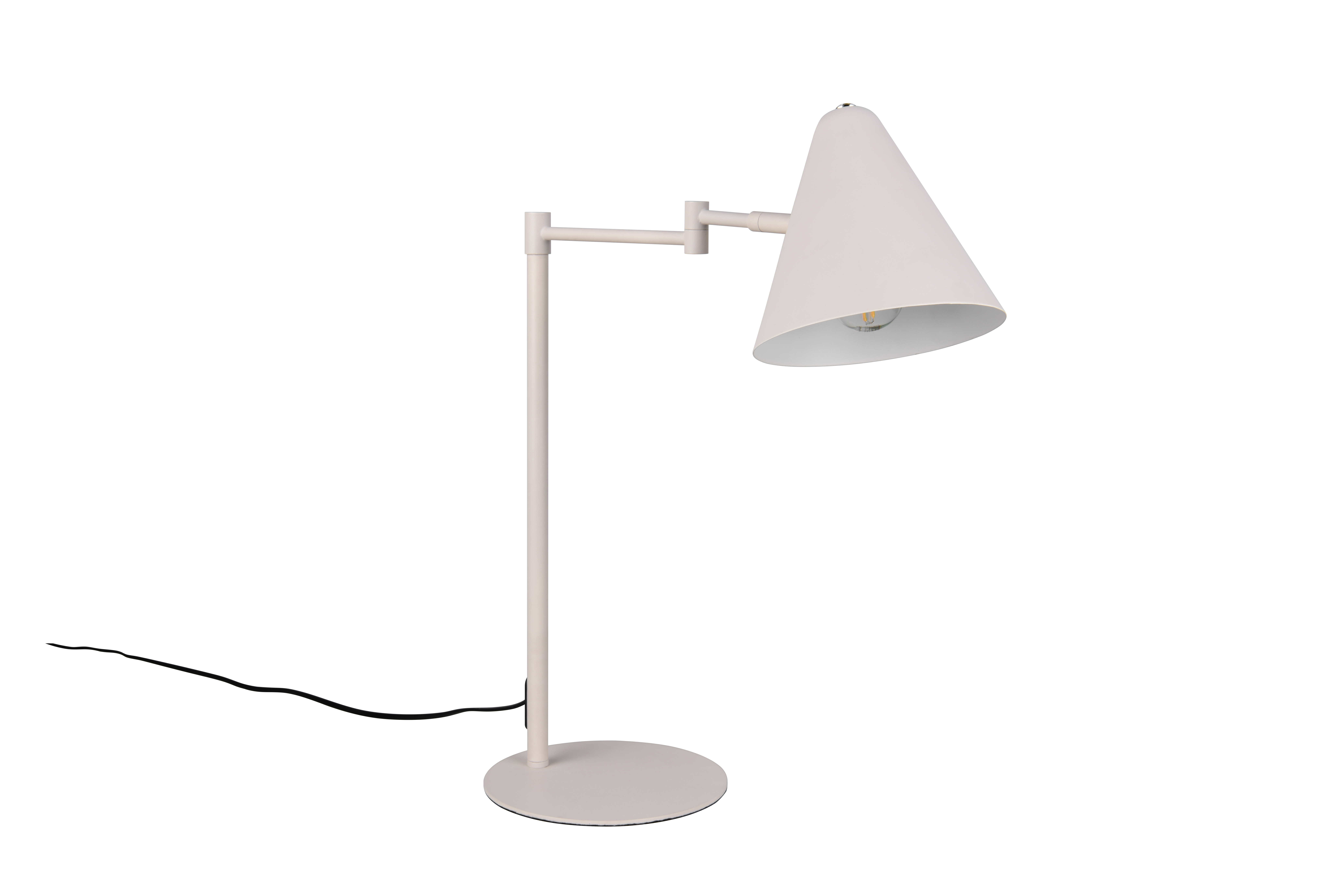 Trio Tischleuchte COSIMA 1-flammig in Farbe warm grey, Lampe, Lampenschirm, Tischlampe