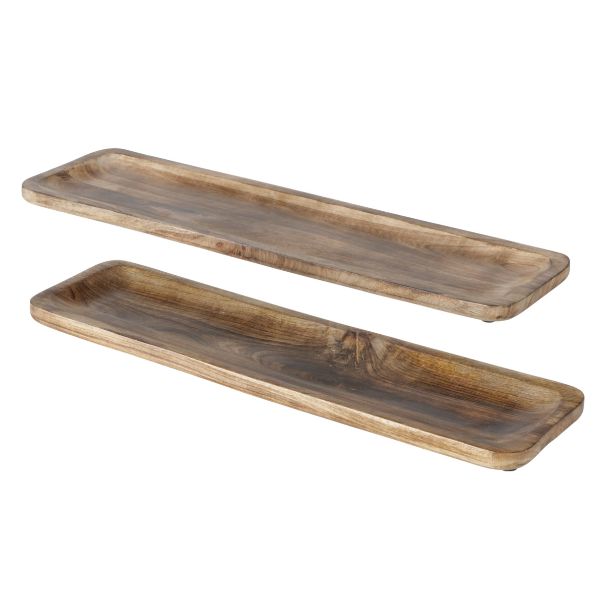 Boltze Holz-Tablett Lamira ca. 55 cm, Holz, Regal, Klinge, Rasiermesser, Waffe