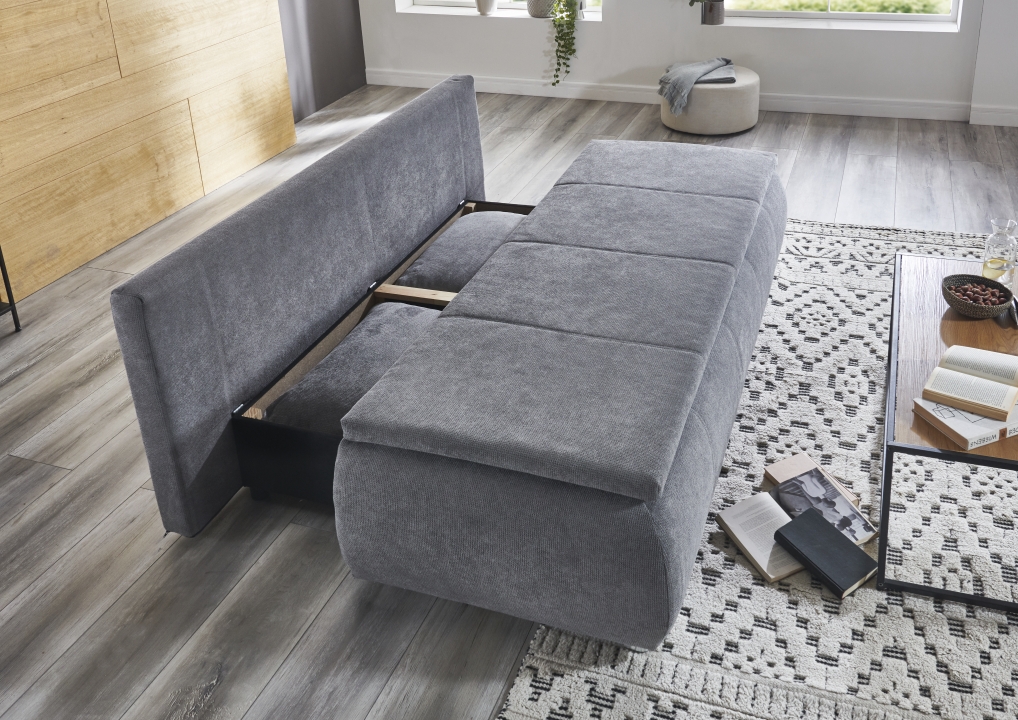 Sun Garden Schlafsofa LENON ca. 146x202cm in Stoff grau
