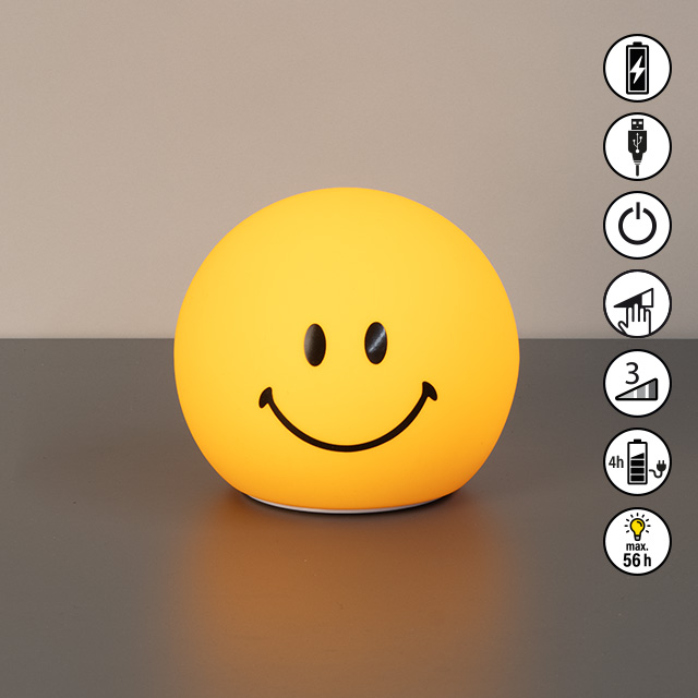 FH Lighting LED-Tischleuchte GLOWMOJI in Silikon gelb, Essen, Obst, Pflanze, Produzieren