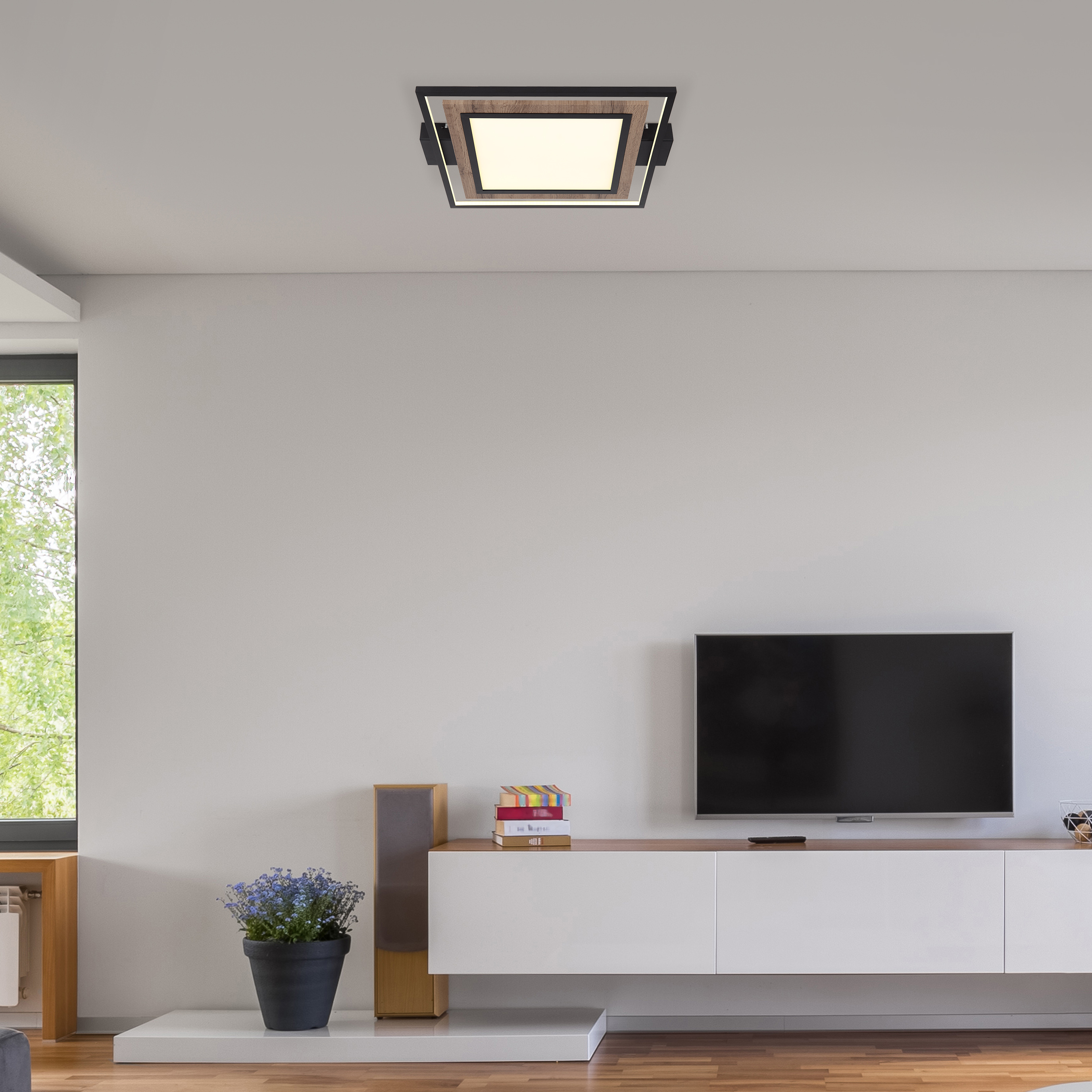 Globo LED-Deckenleuchte GABALDO 1-flammig in Farbe schwarz matt Globo LED-Deckenleuchte GABALDO 1-flammig in Farbe schwarz matt