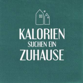 Serviette Kalorien suchen ein Zuhause, poster, text, home, decor, illustration