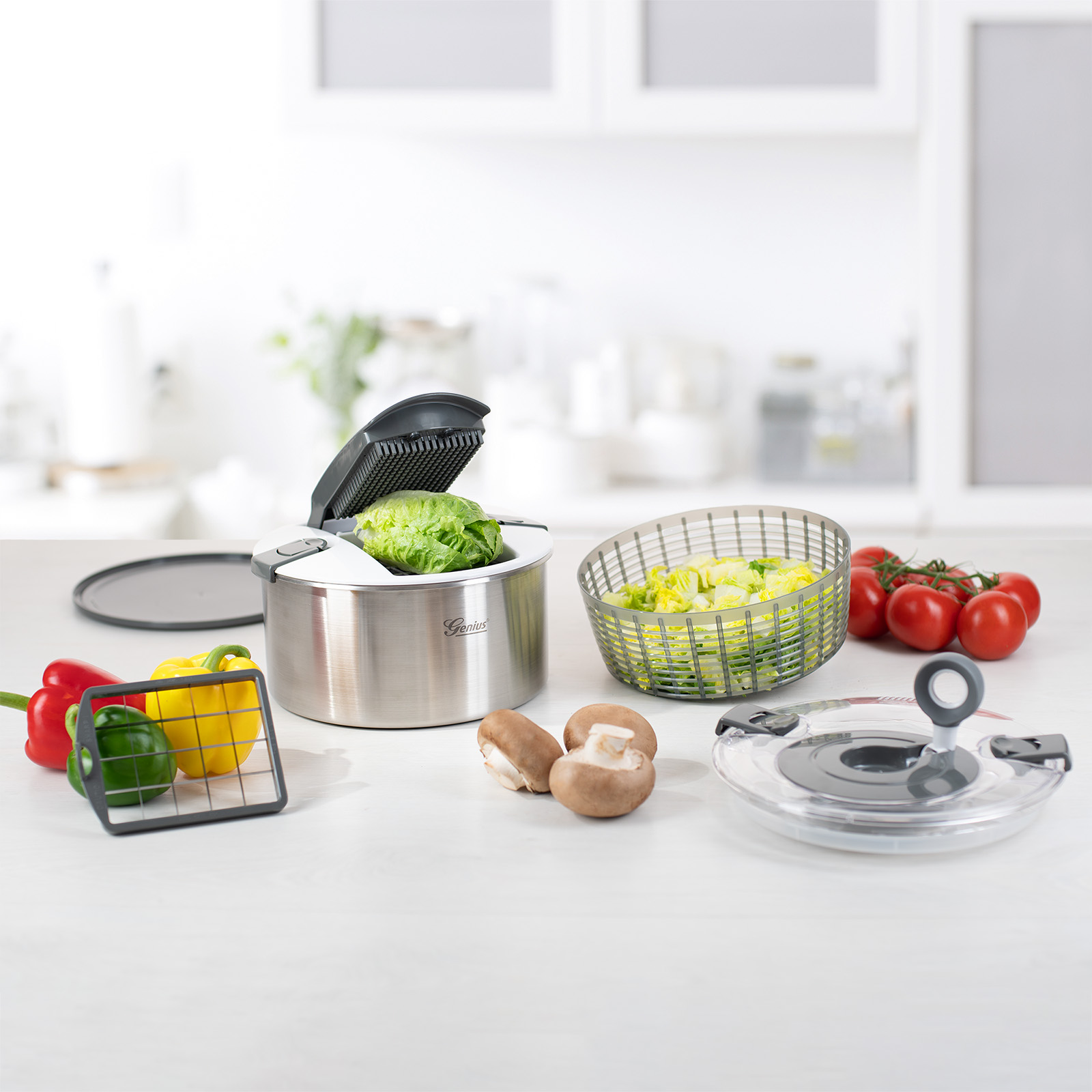 Genius Nicer Dicer Family Set 7-tlg., in grau