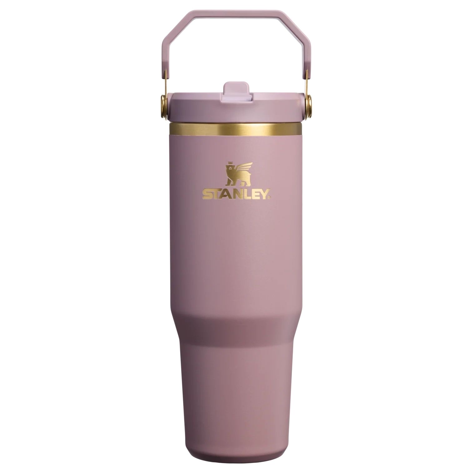 Stanley IceFlow™ Flip Straw Tumbler in Farbe Cashmere Stanley IceFlow™ Flip Straw Tumbler in Farbe Cashmere, Trinkflasche, Stahl, rosa, Gold Akzente, Trinkbehälter