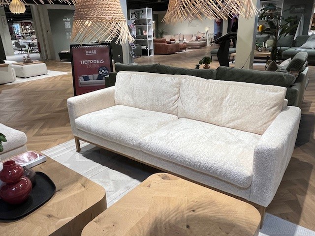 Roomio Polstergruppe NO. 4105 in Stoff Shaun white , Sofa, Drei-Sitzer, Stoff, Beige, Wohnzimmer
