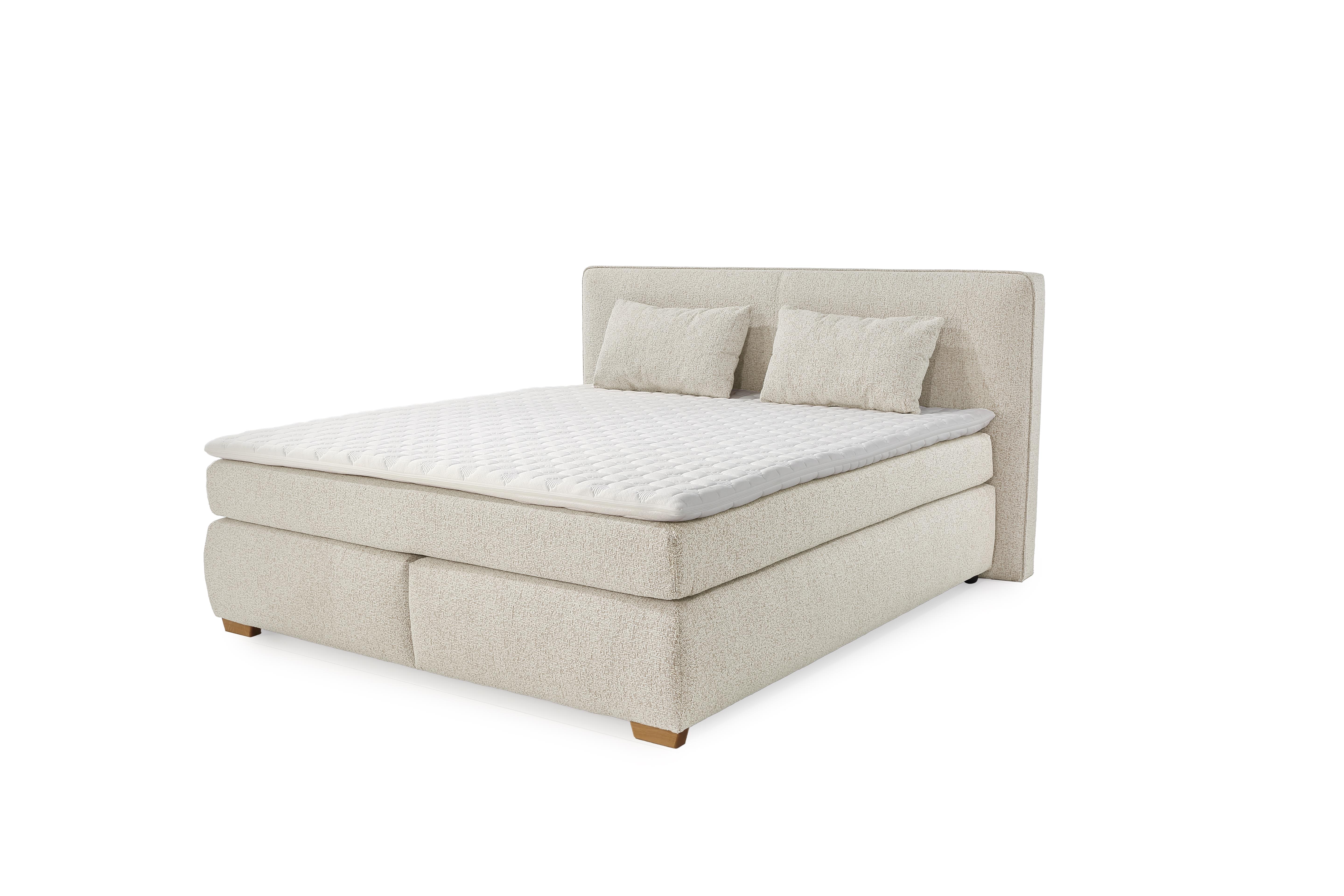 Jockenhöfer Boxspringbett VIOLETTA VALENTINA MIX ca. 180x200cm in Flachgewebe beige Jockenhöfer Boxspringbett VIOLETTA VALENTINA MIX ca. 180x200cm in Flachgewebe beige, bettgestell, bett, boxspring, laminat, beige