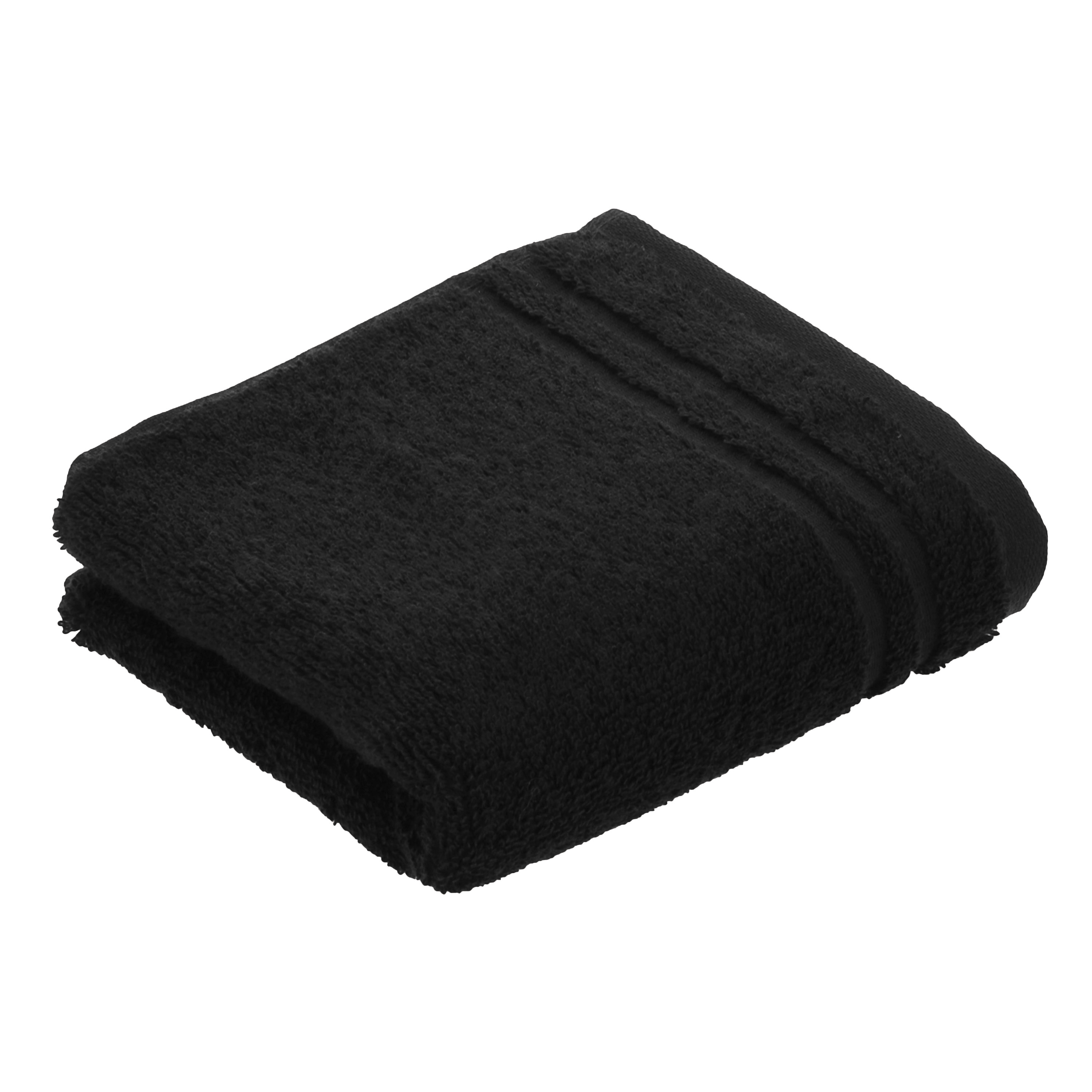 Vossen Gästetuch Vienna Style Supersoft ca. 30x50cm in Farbe schwarz, Handtuch, Frottee, Schwarz, Baumwolle, Bordüre