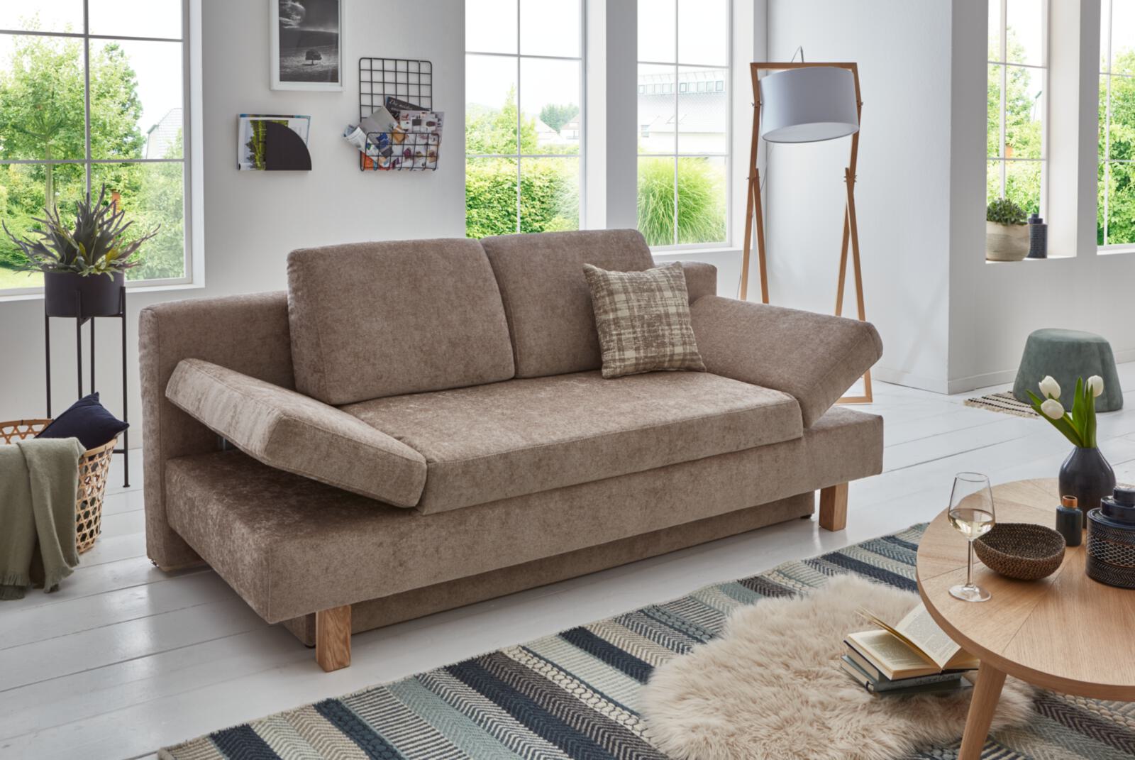 Restyl Schlafsofa Tino ca. 150x200cm in Stoff beige