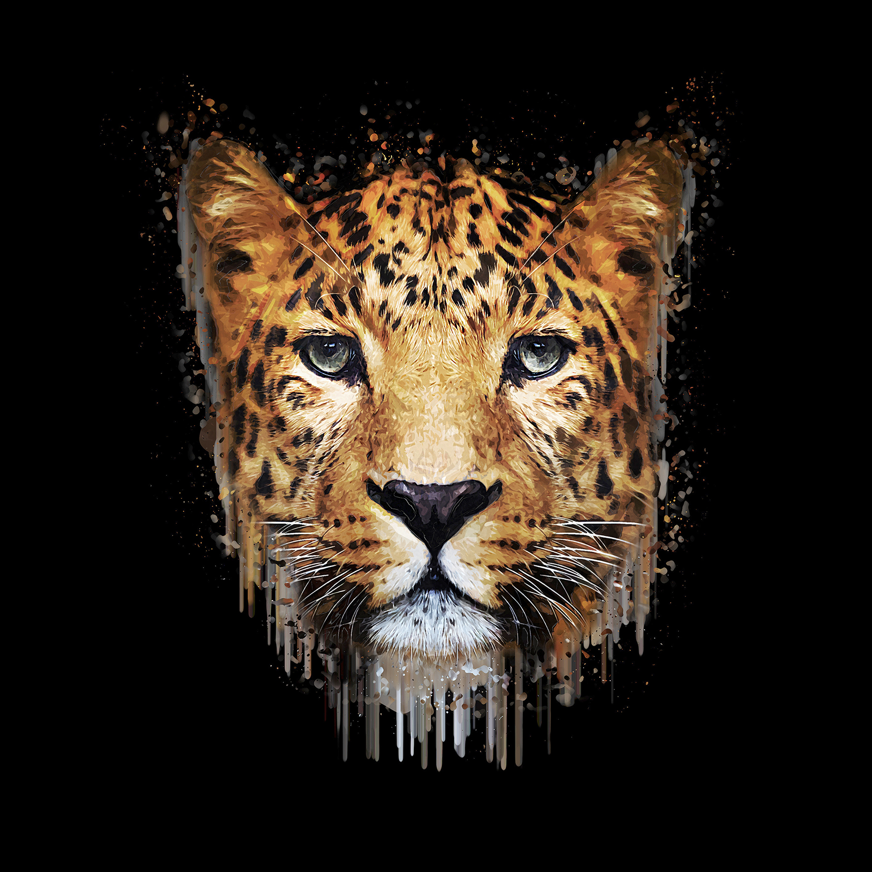 ProArt Glas-Art 30x30cm Leopard Illustration