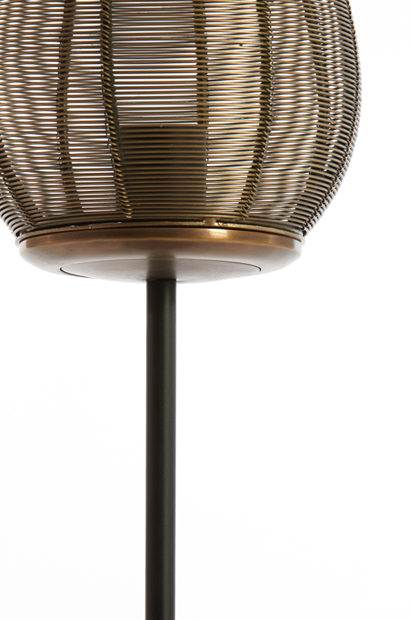 Tischleuchte YAELLE in antik bronze, matt schwarz