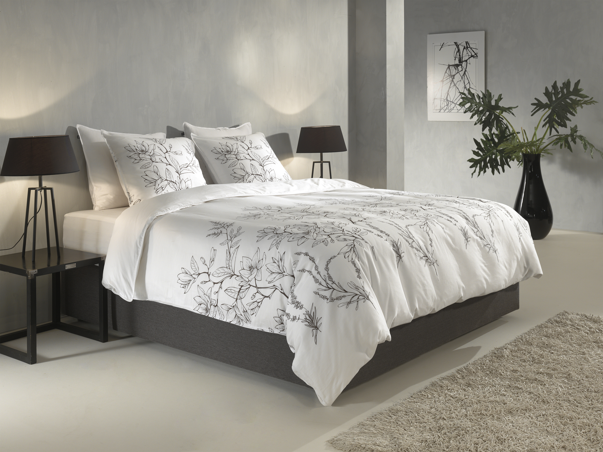Heckettlane Bettwäsche ca. 155x220cm in Farbe White