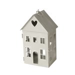 Boltze Laterne Haus, Indoor, H 22 cm, HAUS INDOOR in Eisen grau
