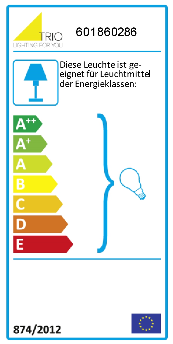 Trio Deckenleuchte GARONNE 2-flammig in Farbe zinkfarbig, Glas transparent klar