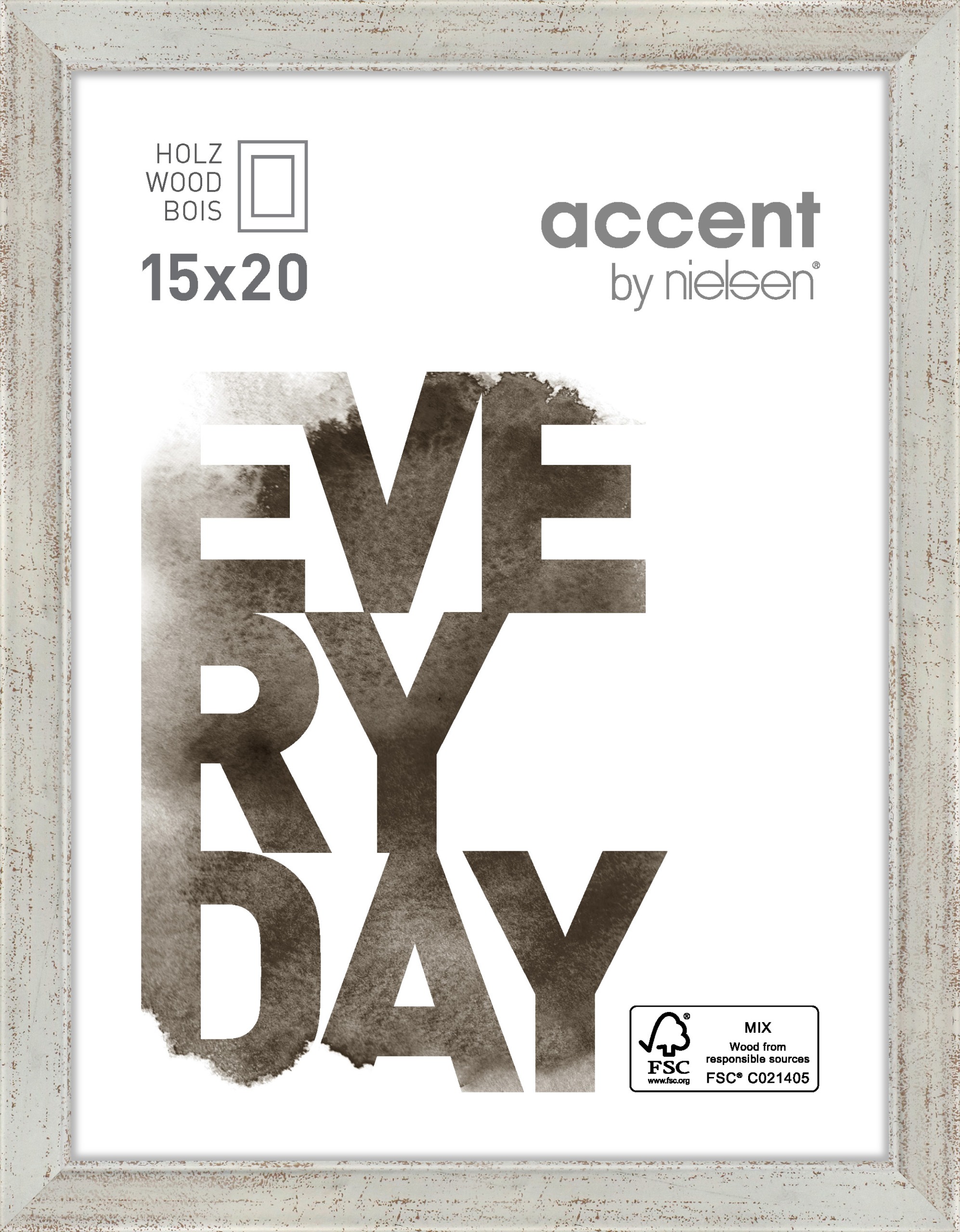 Accent by Nielsen Holz Bilderrahmen Zoom ca. 15x20cm in Farbe Silver