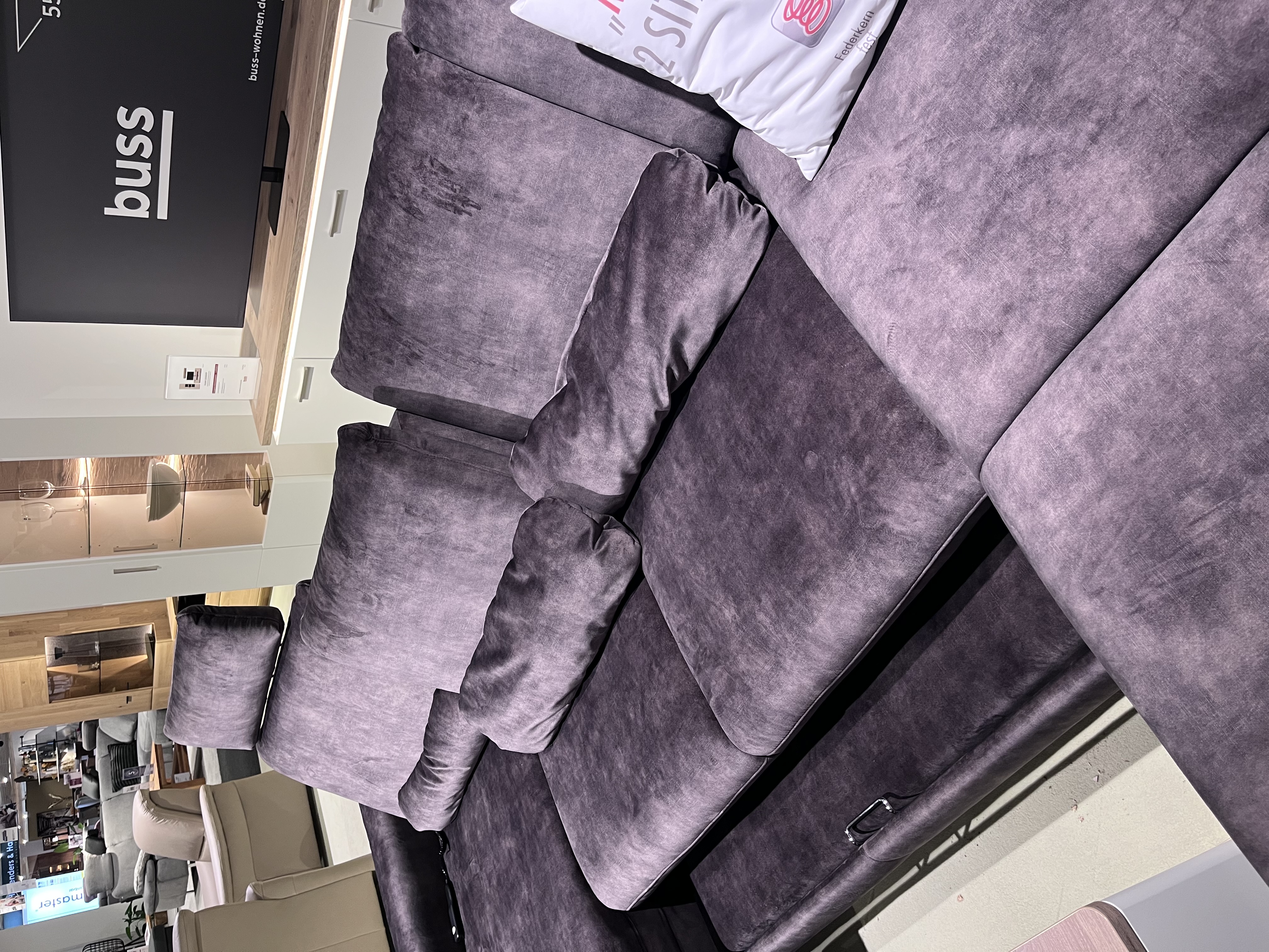 Modulmaster Wohnlandschaft in Stoff Amira grey Pg.B, Couch, Mobiliar, Kissen, Dekoration für Zuhause