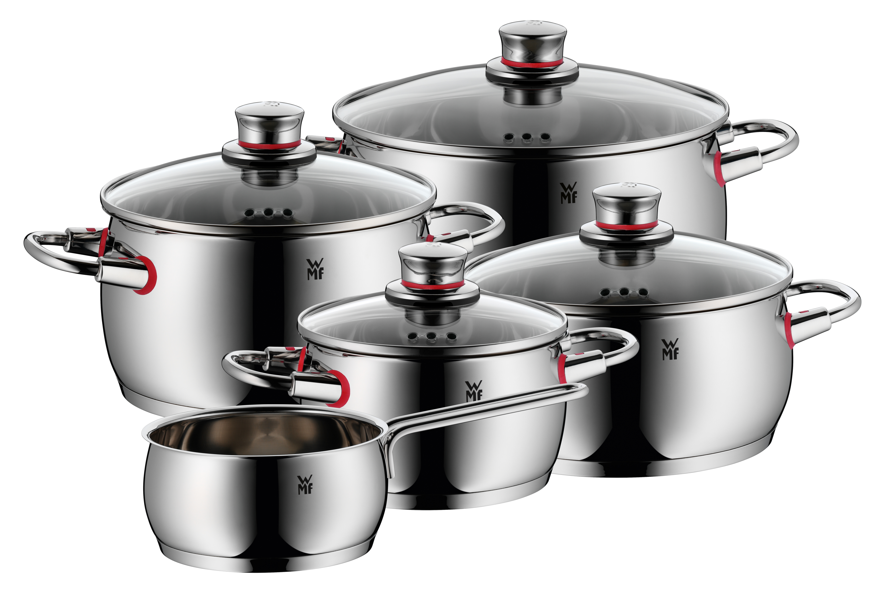 WMF Quality One Topf-Vorteils-Set* in Edelstahl/rot