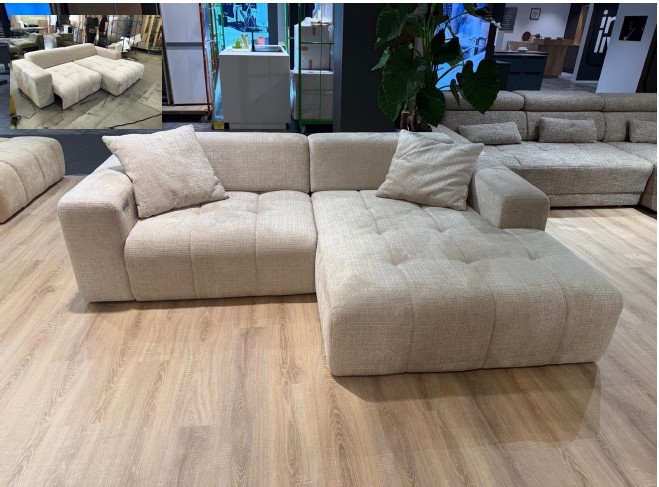 Rundecke LUMA in Cremona beige Rundecke LUMA in Cremona beige, Sofa, Wohnlandschaft, Beige, Stoff, Sitzgruppe
