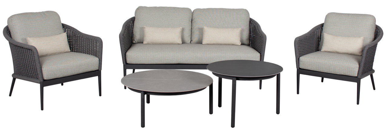 Loungeset in Rope 6mm grey Loungeset