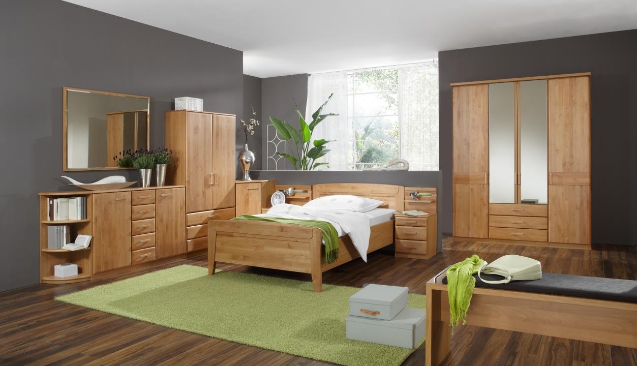 Wiemann Komfort-Einzelzimmer Lausanne ca. 120 x 200 cm in Korpus Erle Nachbildung / Front Erle teilmassiv