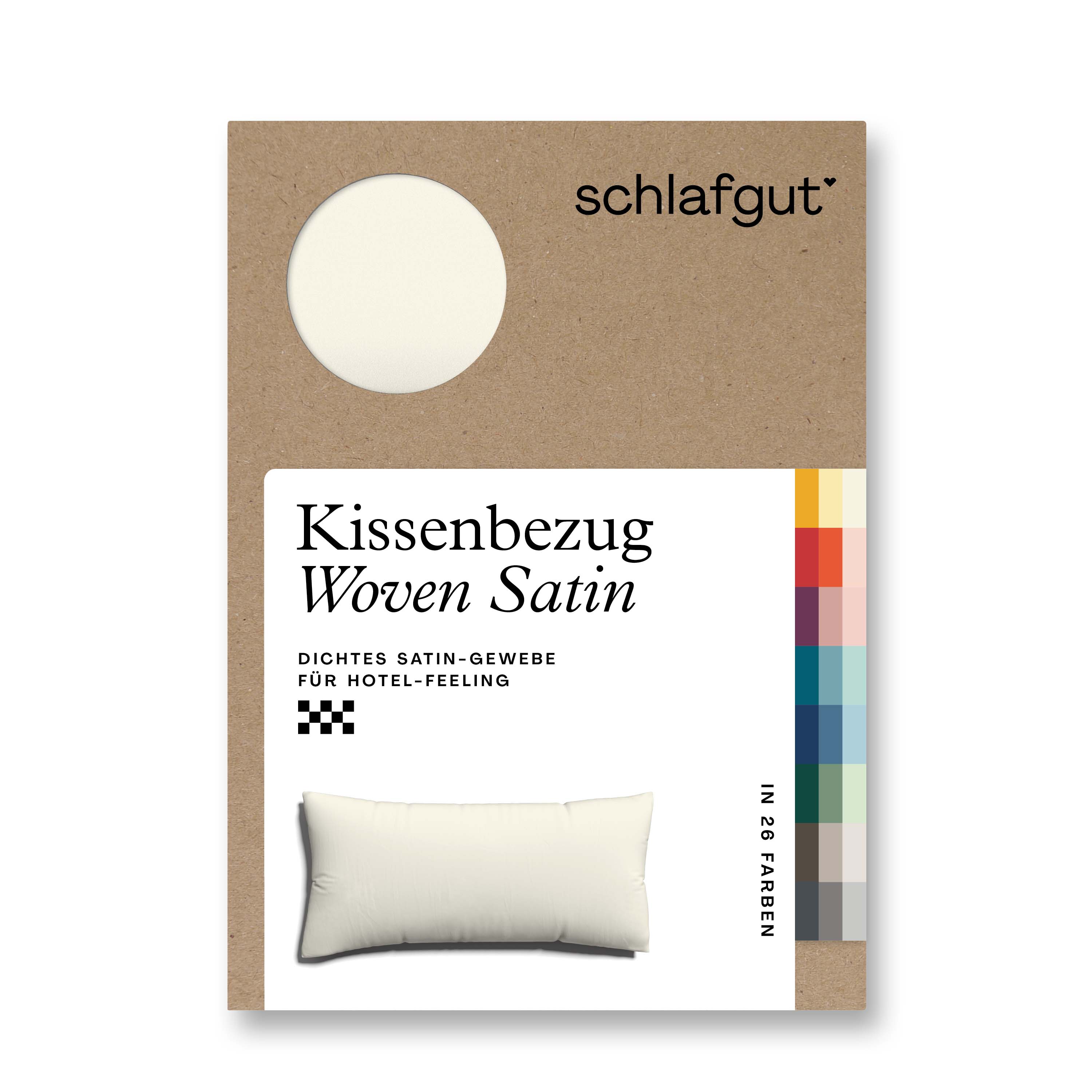 Schlafgut Kissenbezug 40x80 cm KISSENBEZUG in yello light Schlafgut Kissenbezug 40x80 cm KISSENBEZUG in yello light, Kissenbezug, Woven Satin, Satin-Gewebe, Hotel-Feeling, Kissenbezug beige