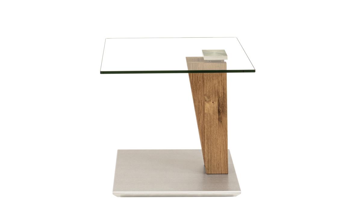 Vierhaus Beistelltisch höhenverstellbar, ca. 55 x 47 x 47 - 65 cm in Wildeiche geölt