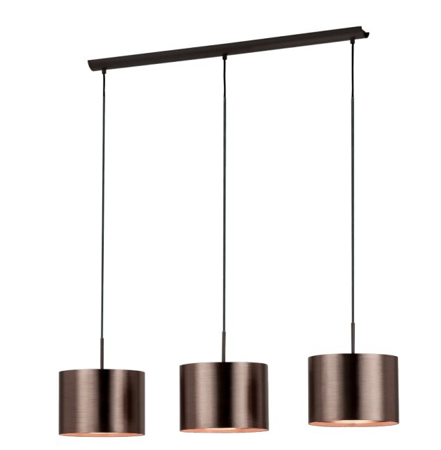 Eglo Leuchten Hängeleuchte SAGANTO in E27 braun/kupfer