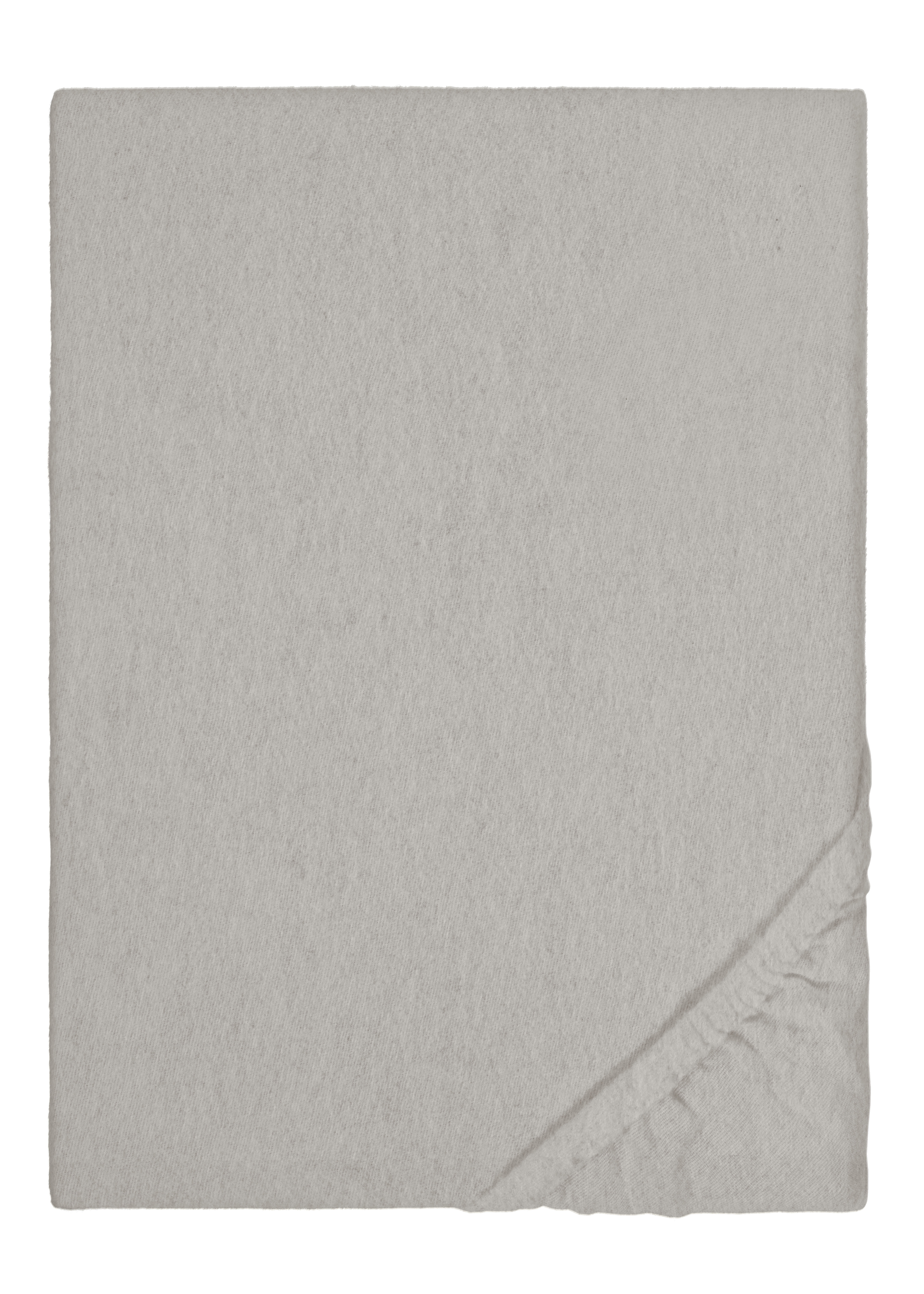 Biberna BIBER-Spannbetttuch ca. 140x200cm in Farbe Sturmgrau
