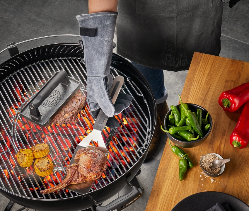 GEFU Grillhandschuhe BBQ in Farbe schwarz/grau
