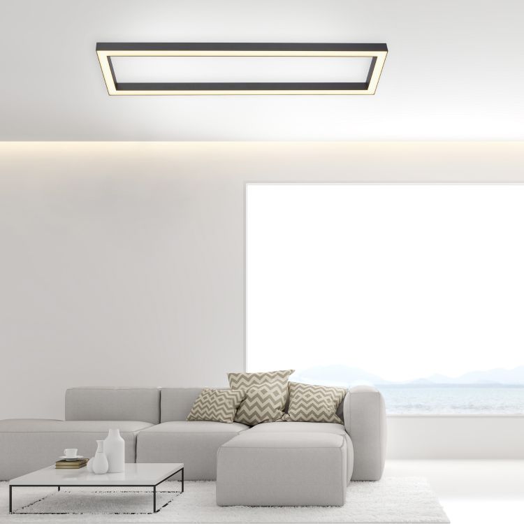Paul Neuhaus LED-Deckenleuchte PURE LINES SQUARE 1-flammig in Farbe anthrazit Paul Neuhaus LED-Deckenleuchte PURE LINES SQUARE 1-flammig in Farbe anthrazit, Deckenleuchte, Couch, Mobiliar, Wohnzimmer, Zimmer