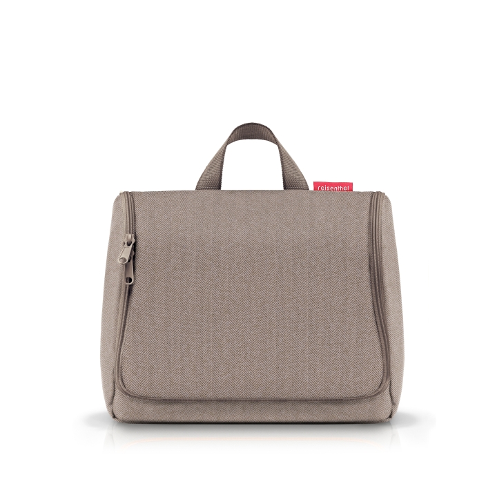 Reisenthel TOILETBAG XL in Farbe herringbone mokka, Tasche, Zubehör, Handtasche, Leinwand