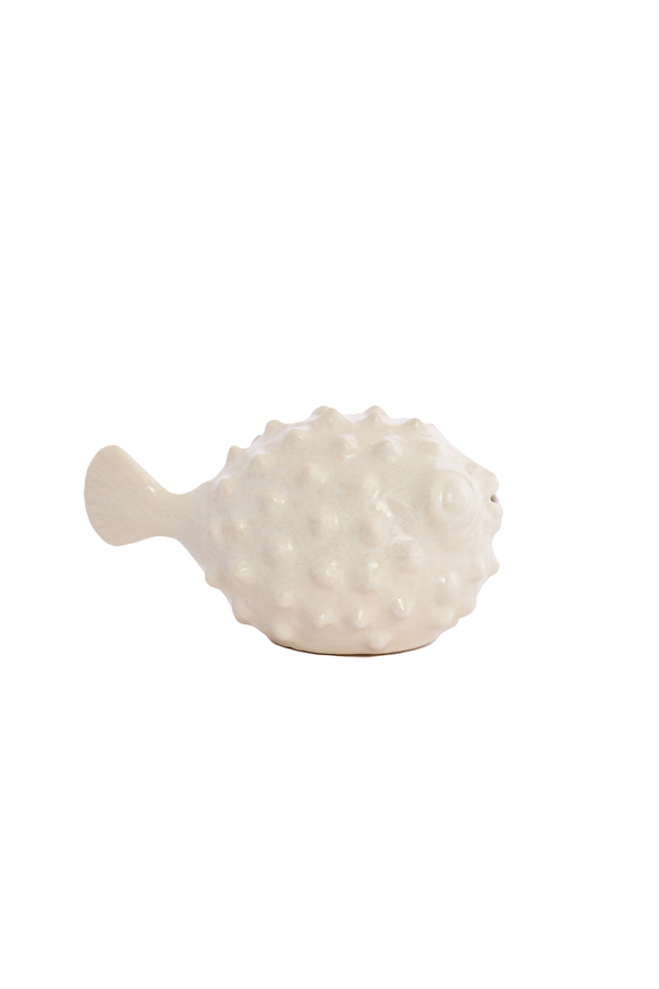Light & Living Ornament FISH in Farbe creme Light & Living Ornament FISH in Farbe creme, Kunst, Porzellan, Töpferei, Golfball, Sport