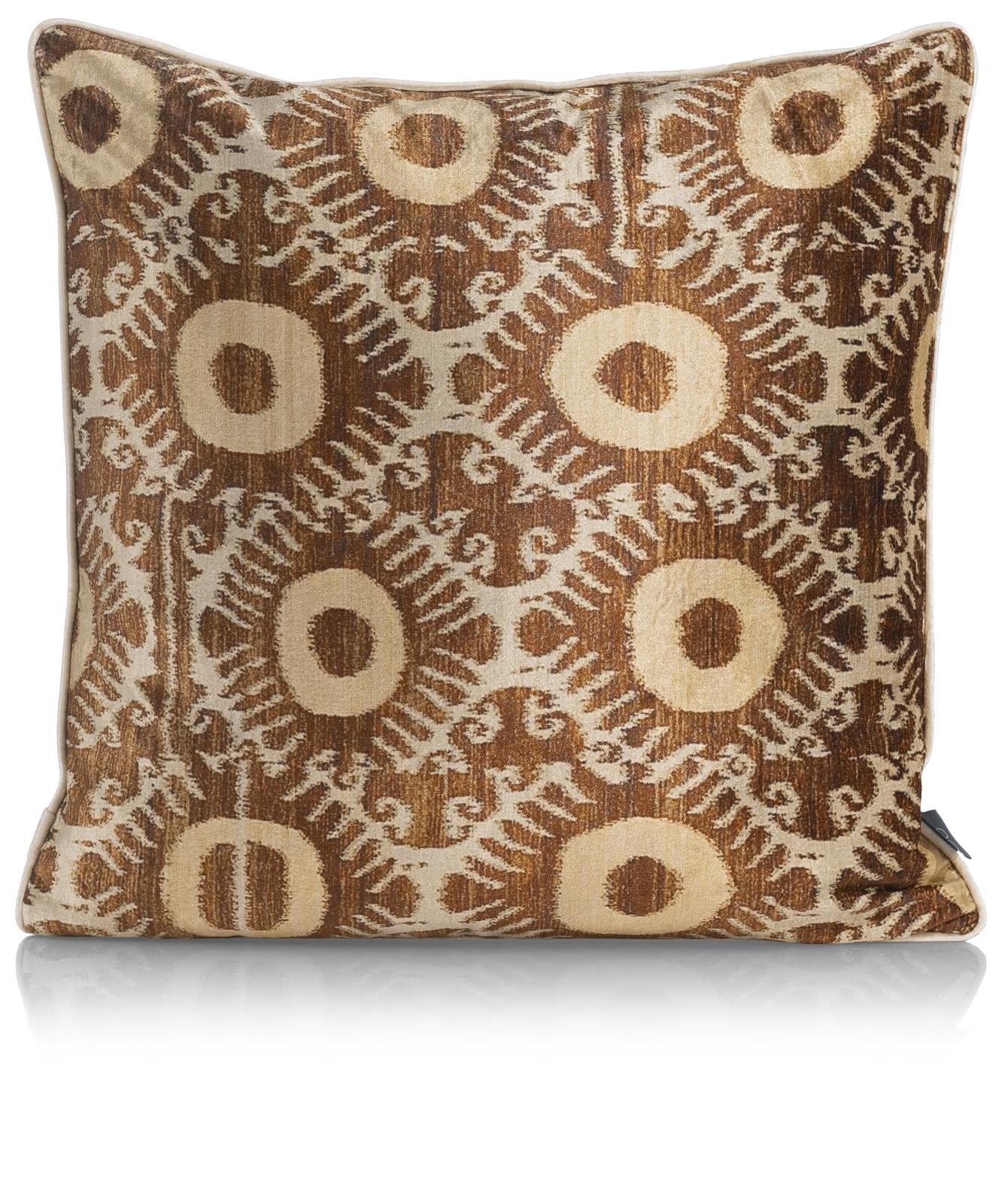 Coco Maison Kissen MARCEL ca. B50 T50 cm in Stoff gelb/braun