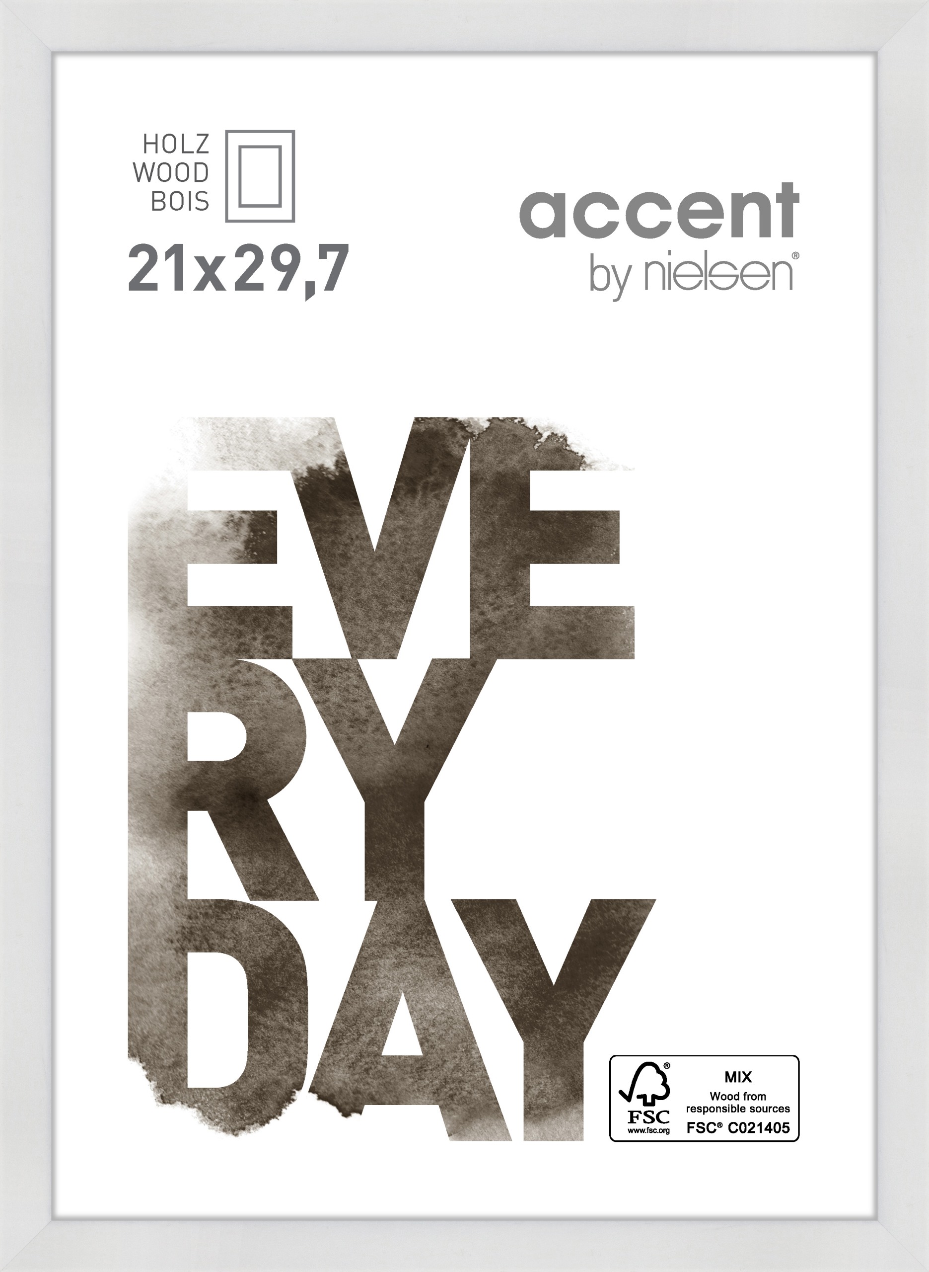 Accent by Nielsen Holz Bilderrahmen Zoom ca. 21x29,7cm in Farbe White