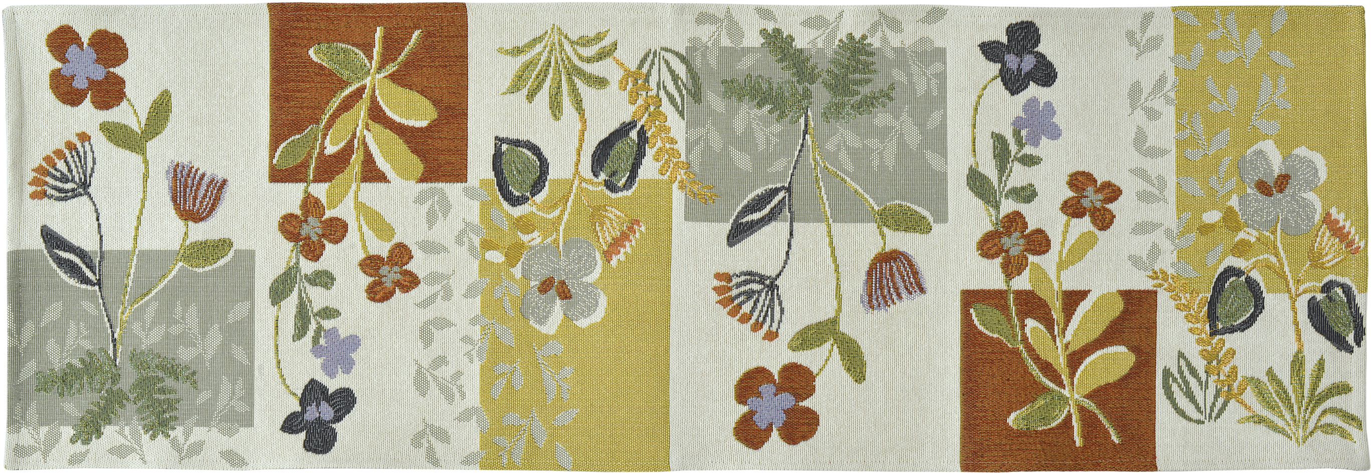 Sander Tischläufer NORREBRO PATCH ca. 32 x 96cm in Farbe original, Dekoration für Zuhause, Muster, Applikation, Stickerei, Teppich