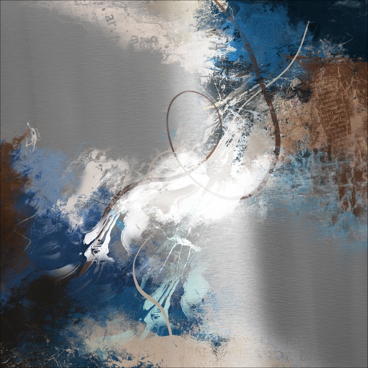 ProArt Alu-Art 50x50cm Abstract black and blue III ProArt Alu-Art 50x50cm Abstract black and blue III