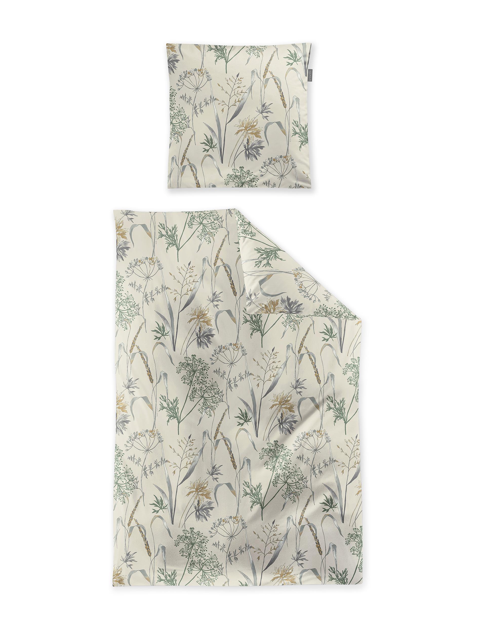 Irisette Edel-Feinbiber Bettwäsche KOALA ca. 155x220cm in Farbe natur