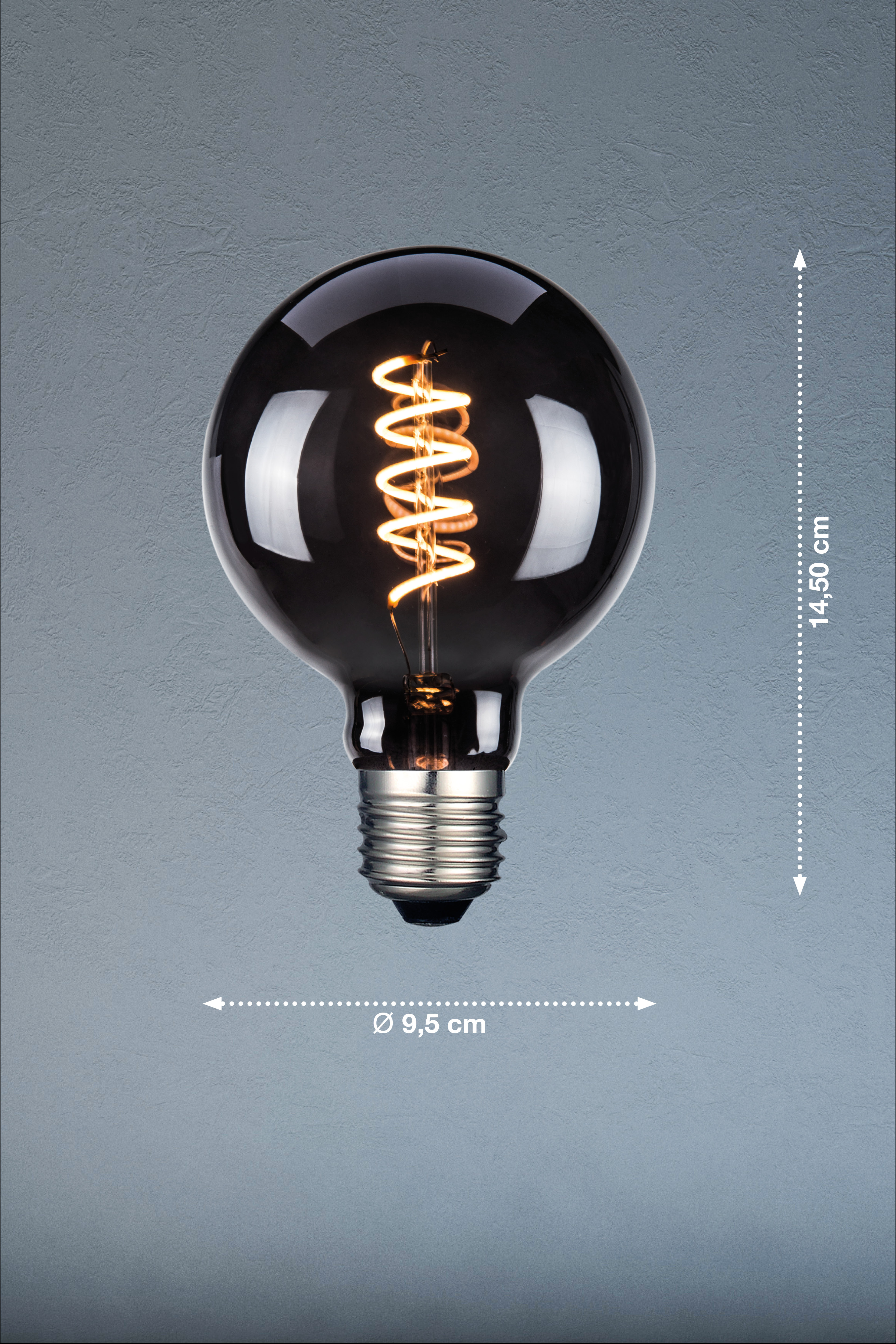 FH Lighting Lampe ELEGANCE LINE in Glas rauchfbg.