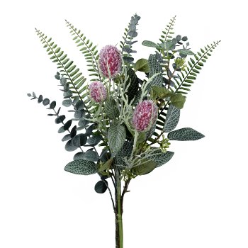 Gasper Distel-Mixbouquet in Farbe Bordeaux
