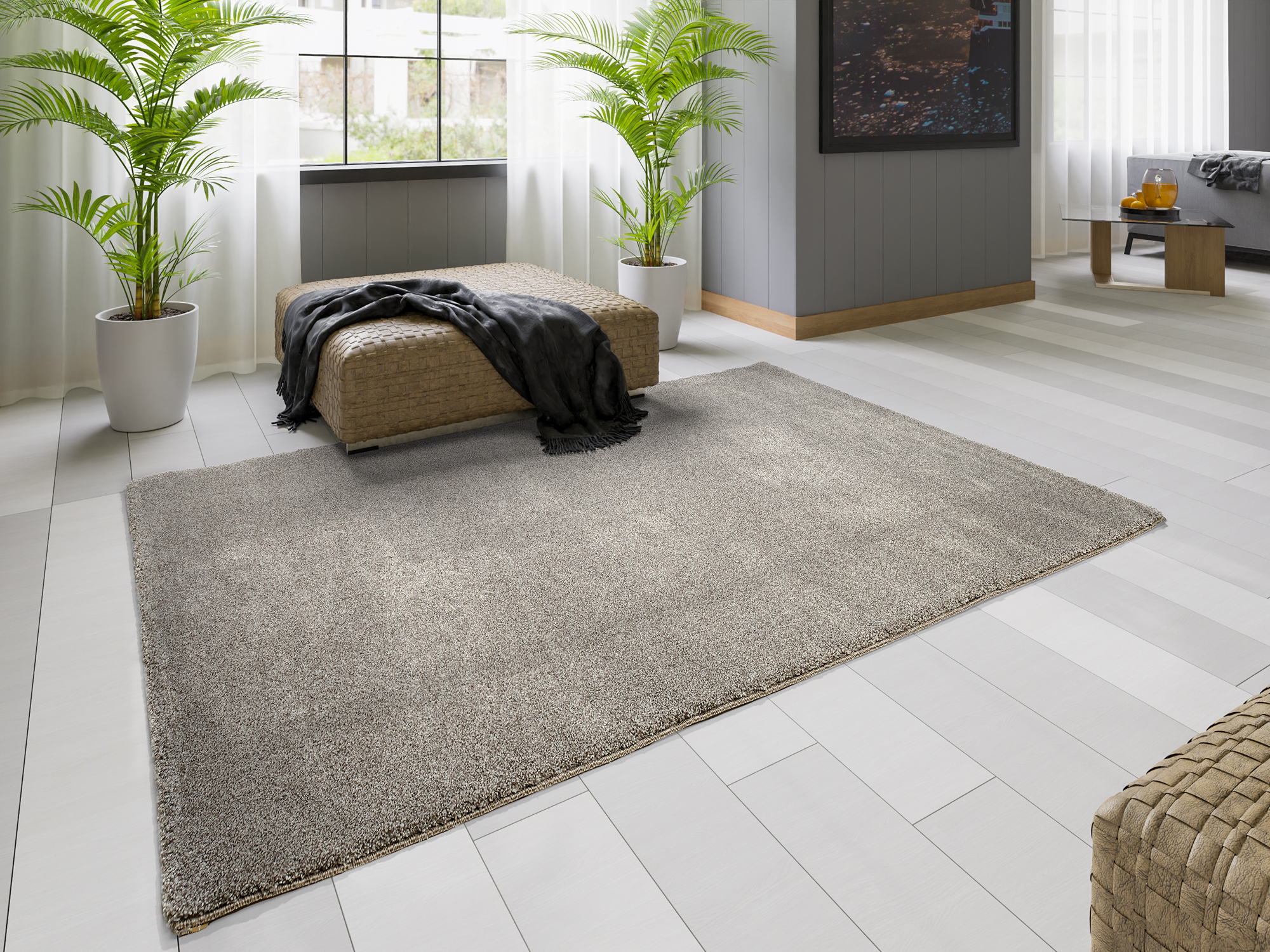 OCI Uni-Teppich ca. 80x150cm in Farbe h.braun