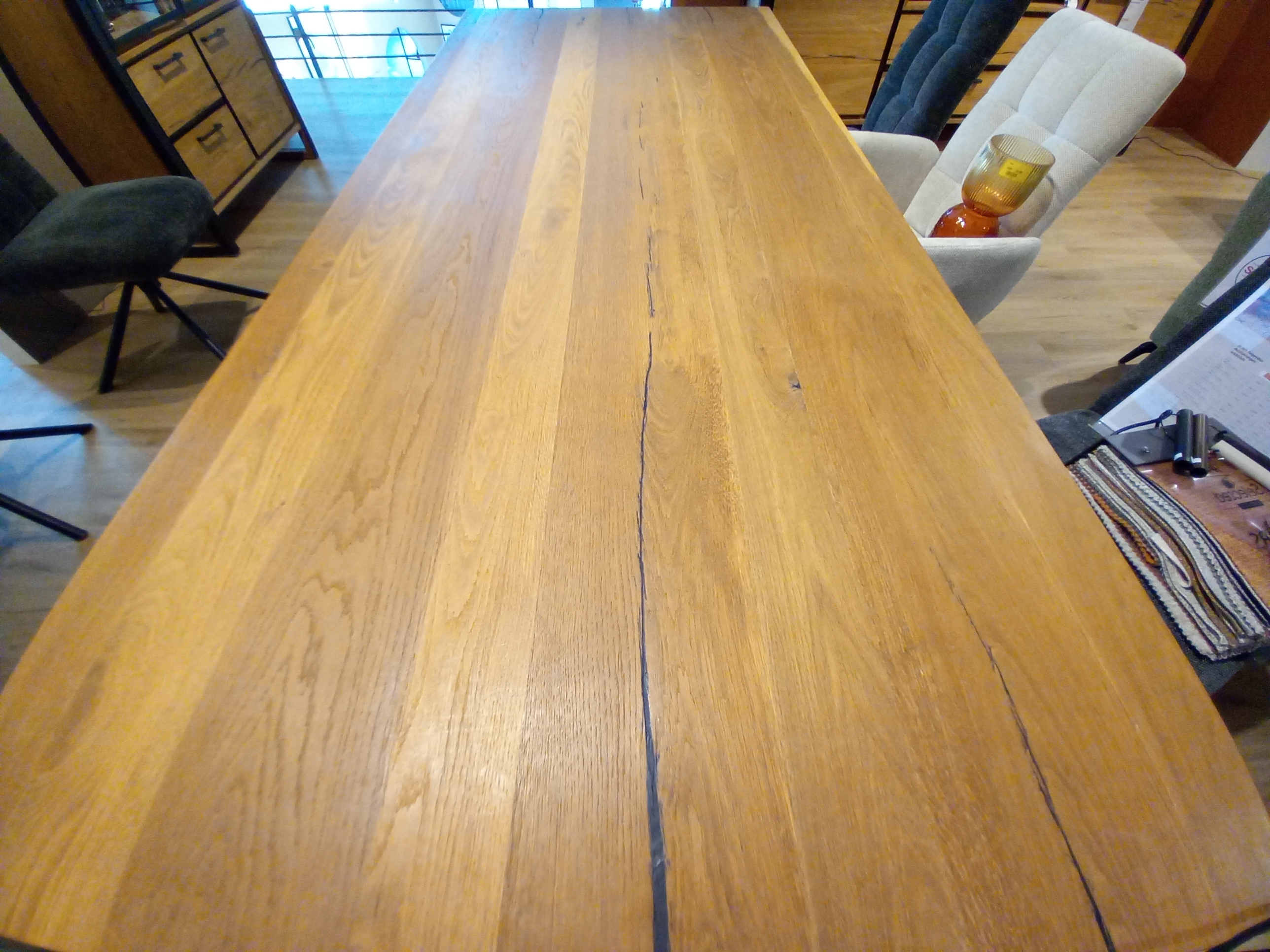 Henders & Hazel Tisch METALOX 54625-RWB, Esstisch, Massivholz, Eiche, Naturholz, Baumkante