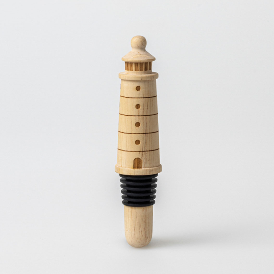 Räder Flaschenverschluss Meeresrau. in Farbe natur, Holz, Lampe, Miniatur, Leuchtturm, Holzfigur