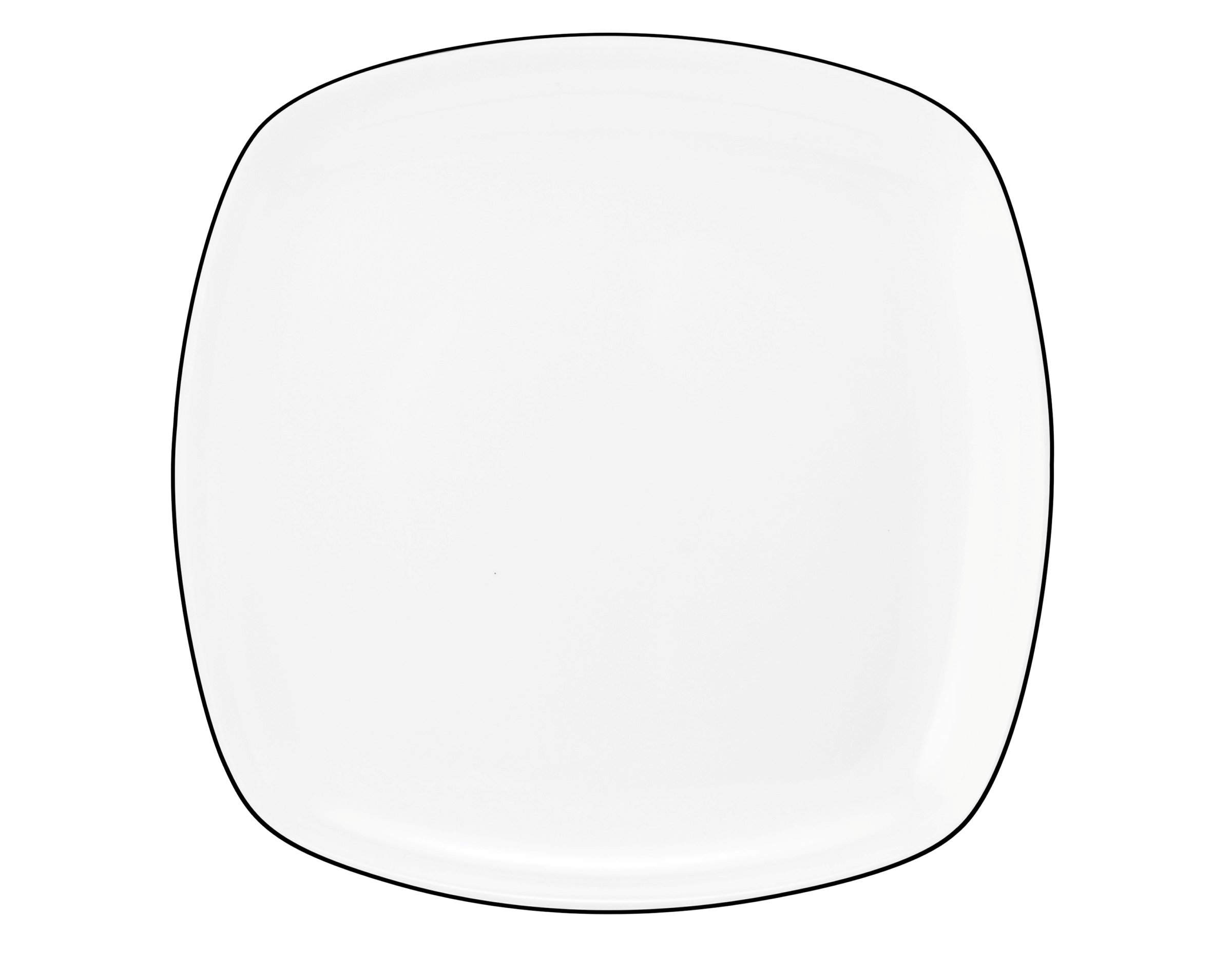 Seltmann Weiden Brotteller eckig 17,5 cm Lido 10826 Black Line 
