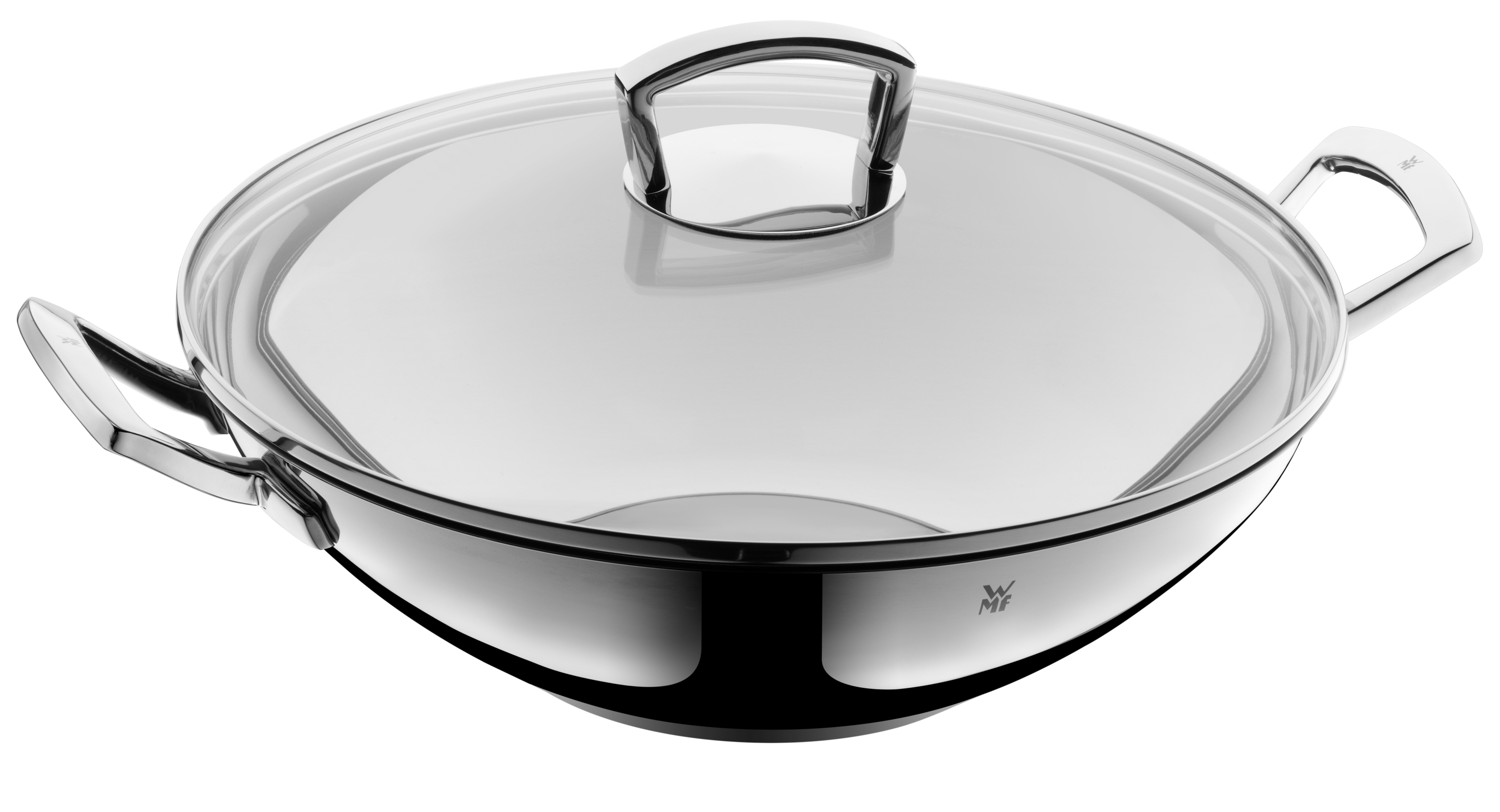WMF Wok mit Glasdeckel ca. 36cm in Cromargan Edelstahl 18/10