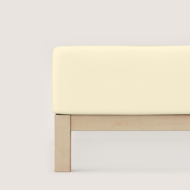 Schlafgut Pure Boxspring Spannbettlaken ca. 120x200-130x220cm in Farbe Yellow Light