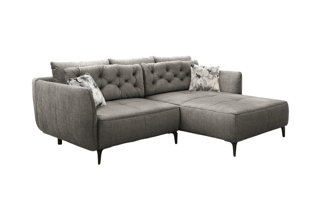 Rundecke Salo ca. 251x186 oder 186x251 Grau JOB Rundecke Salo ca. 251 x 186 cm in Stoff grau