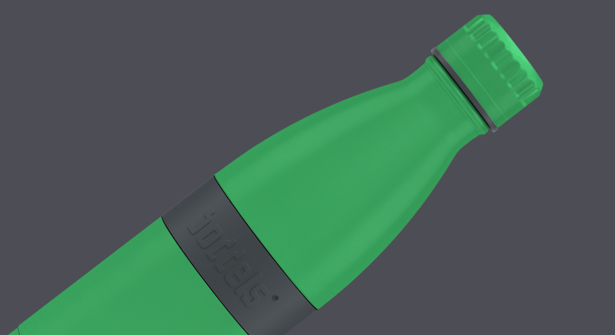 boddels Trinkflasche Twee 500ml in Anthrazit/Grün